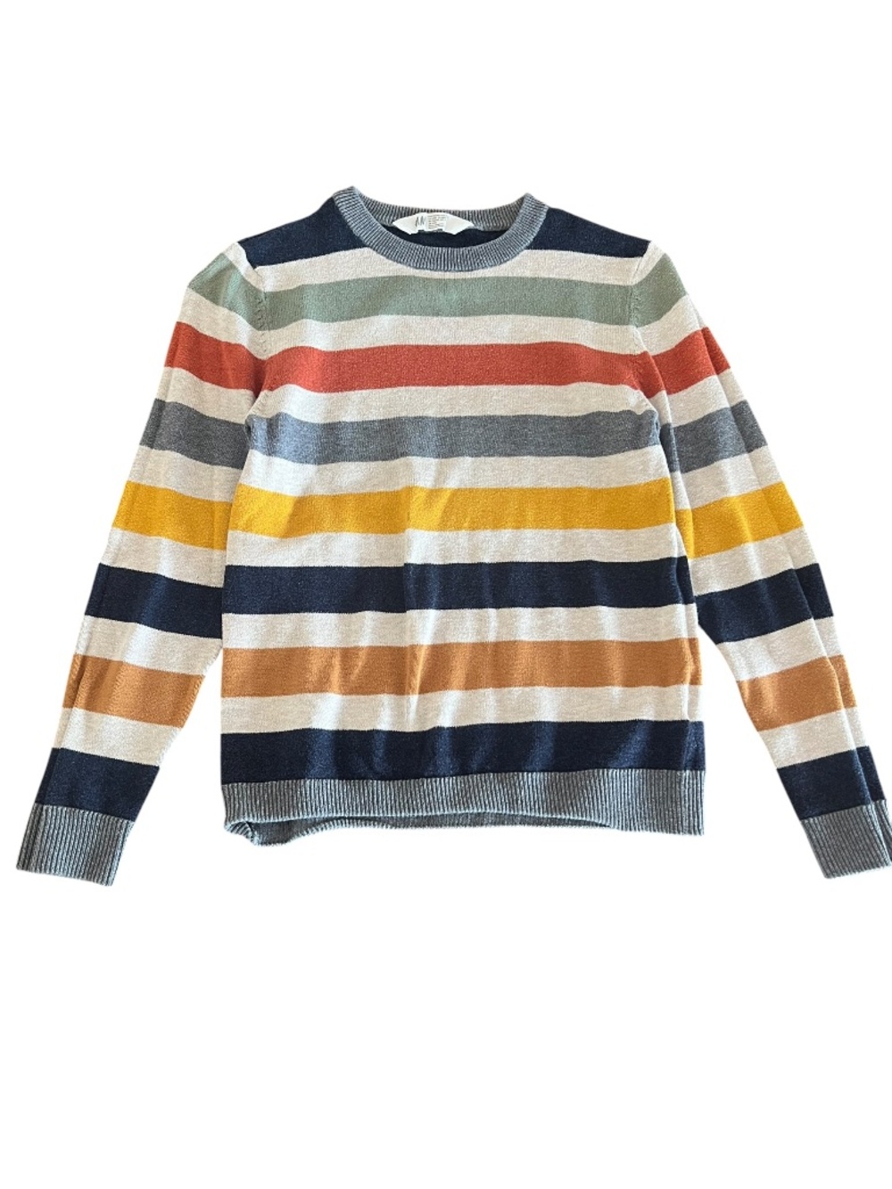 Boys H&M Cabin Core Striped Knit Sweater (8-10Y)